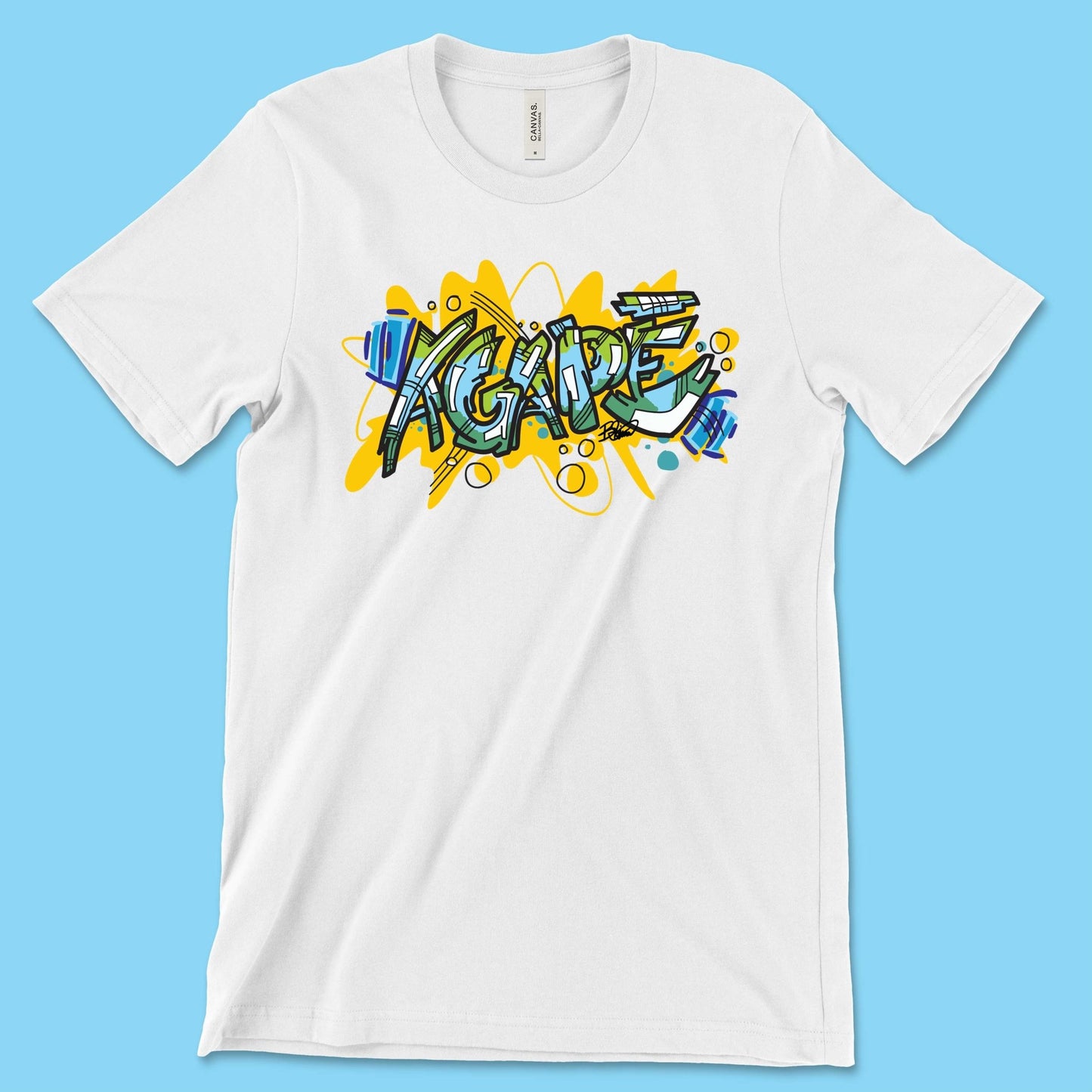 Agape Graffiti Shirt - T-Shirt- H.S. Designs Global, LLC
