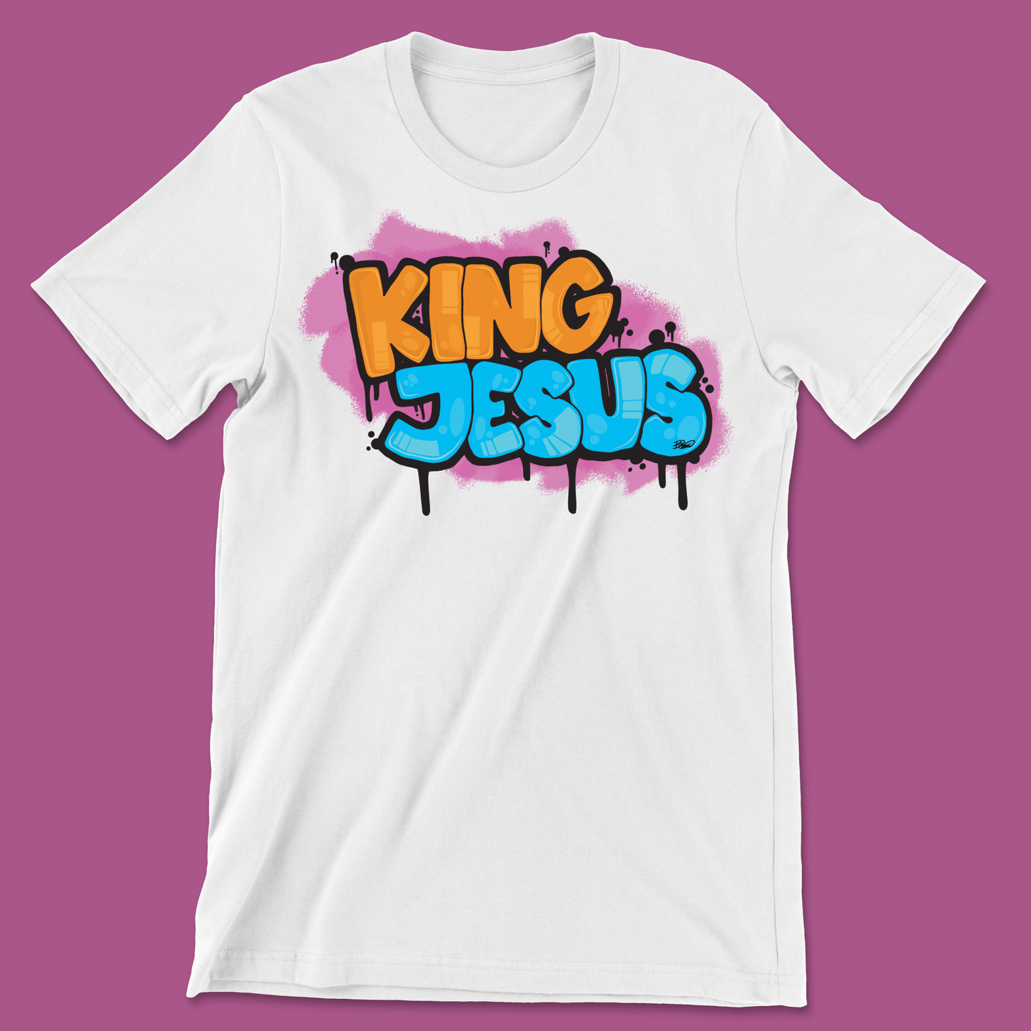 King Jesus Graffiti T-Shirt - T-Shirt- H.S. Designs Global, LLC