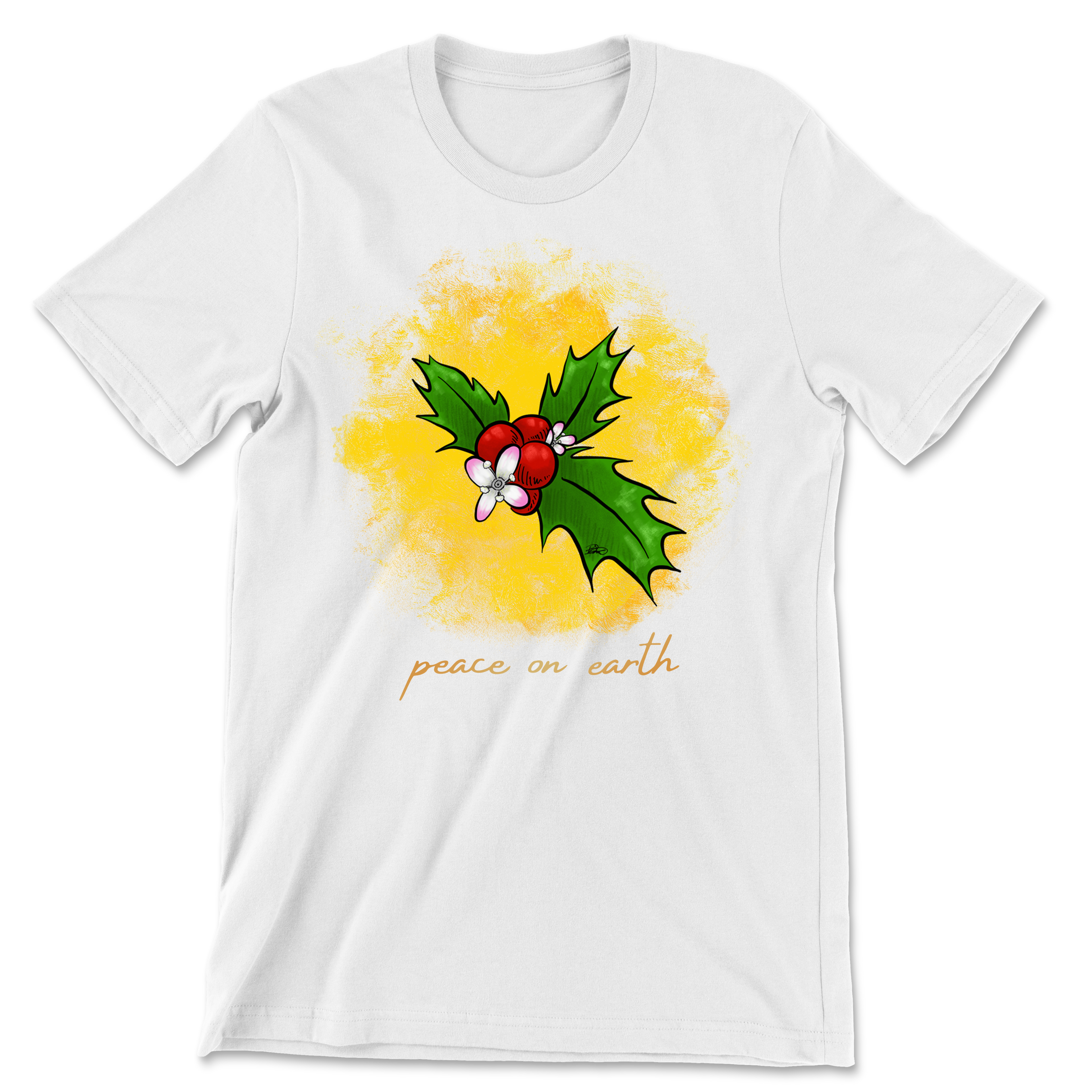 Peace on Earth Holly Tee