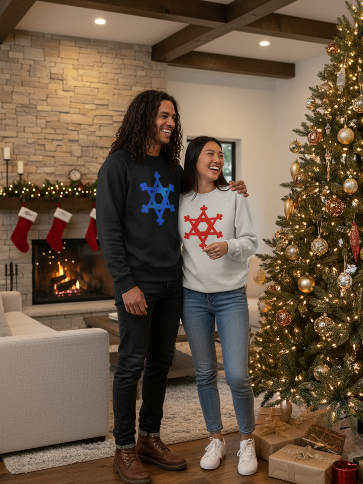 Star of David Snowflake Sweatshirt