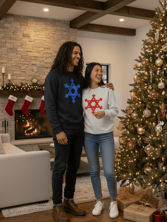 Star of David Snowflake Sweatshirt - H.S. Designs Global, LLC