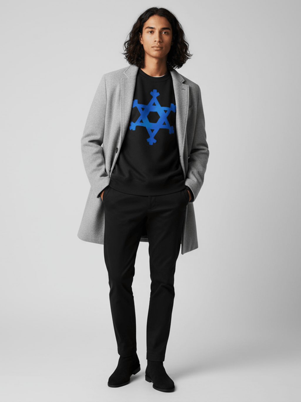 Star of David Snowflake Sweatshirt - H.S. Designs Global, LLC