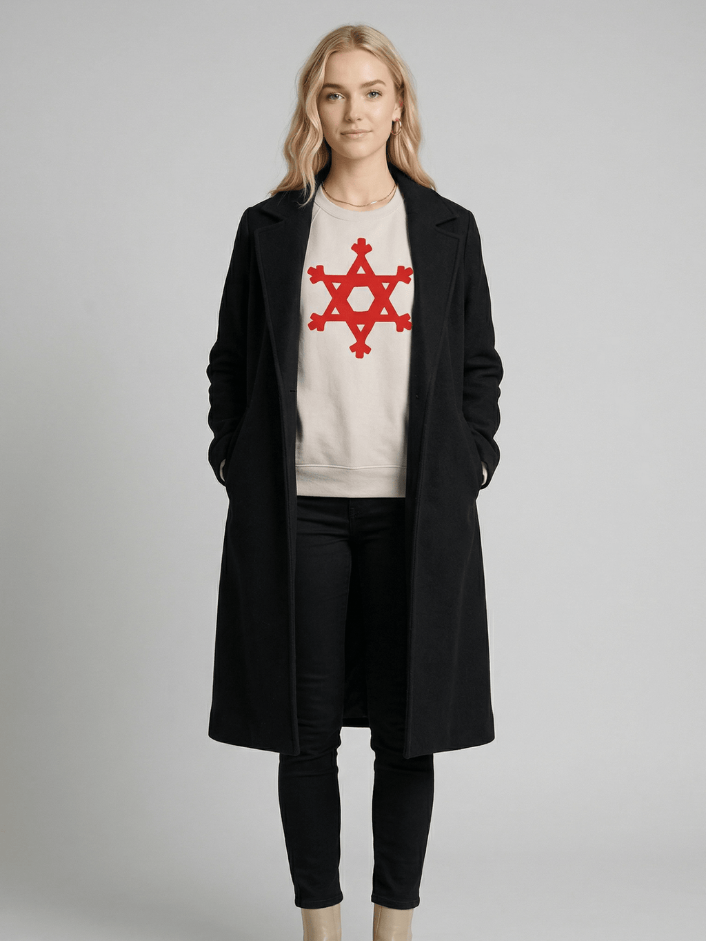 Star of David Snowflake Sweatshirt - H.S. Designs Global, LLC